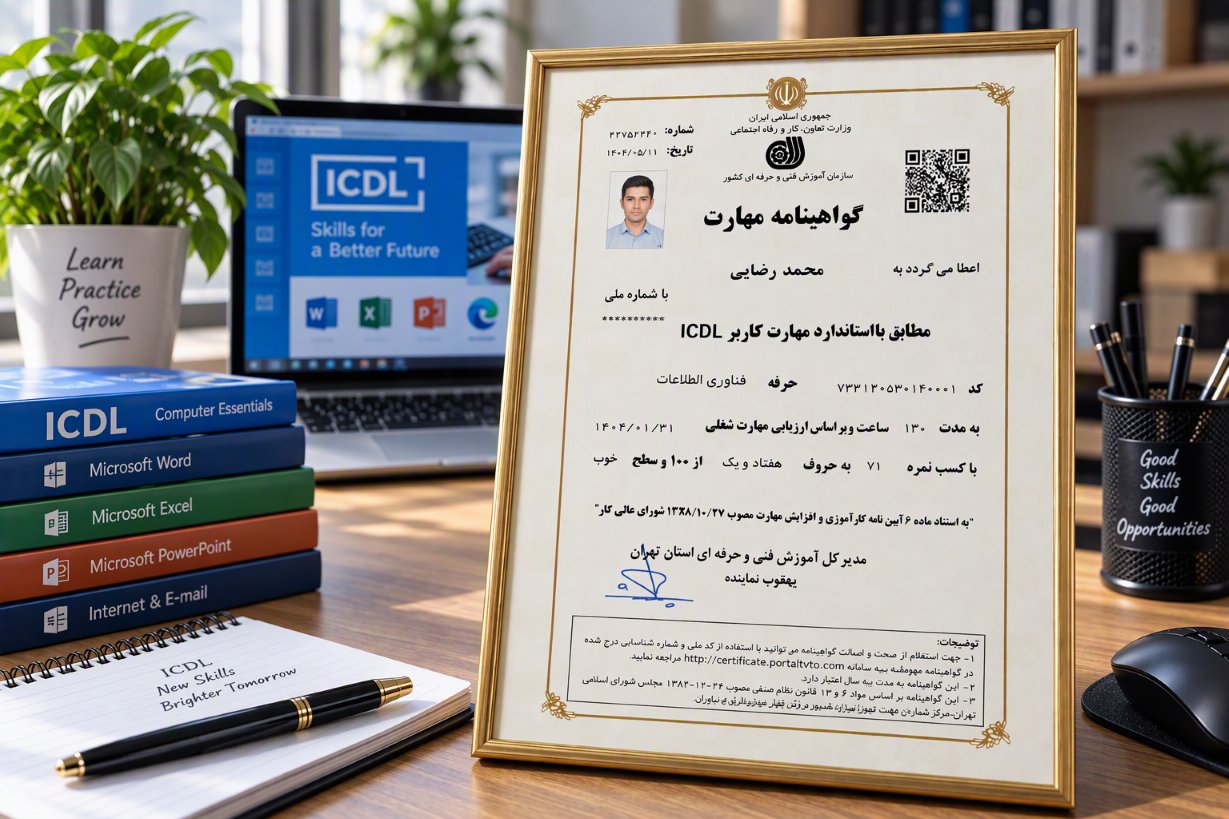 گواهینامه مرتبط با دوره ICDL