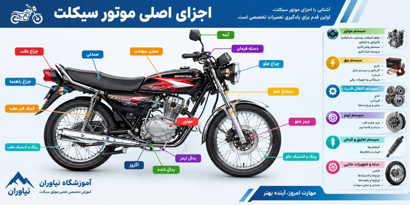 اهمیت آموزش تعمیر موتورسیکلت